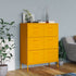 Lady Jillian -  Drawer Cabinet Mustard Yellow 80x35x101,5 cm Steel